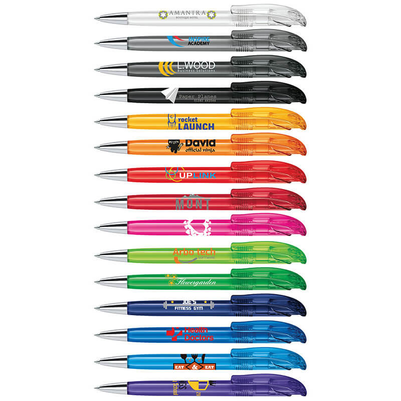 Senator Challenger Clear Plastic Ball Pen With Metal Nose Cone