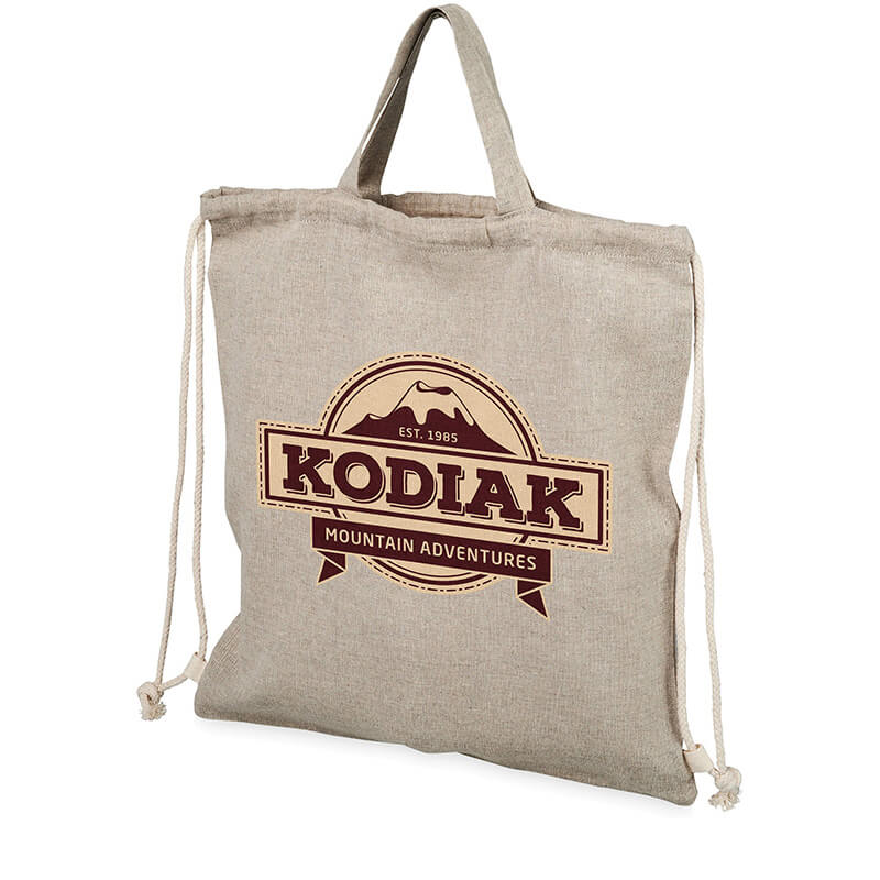 Pheebs 150 G/M Recycled Cotton Drawstring Backpack - Image 4