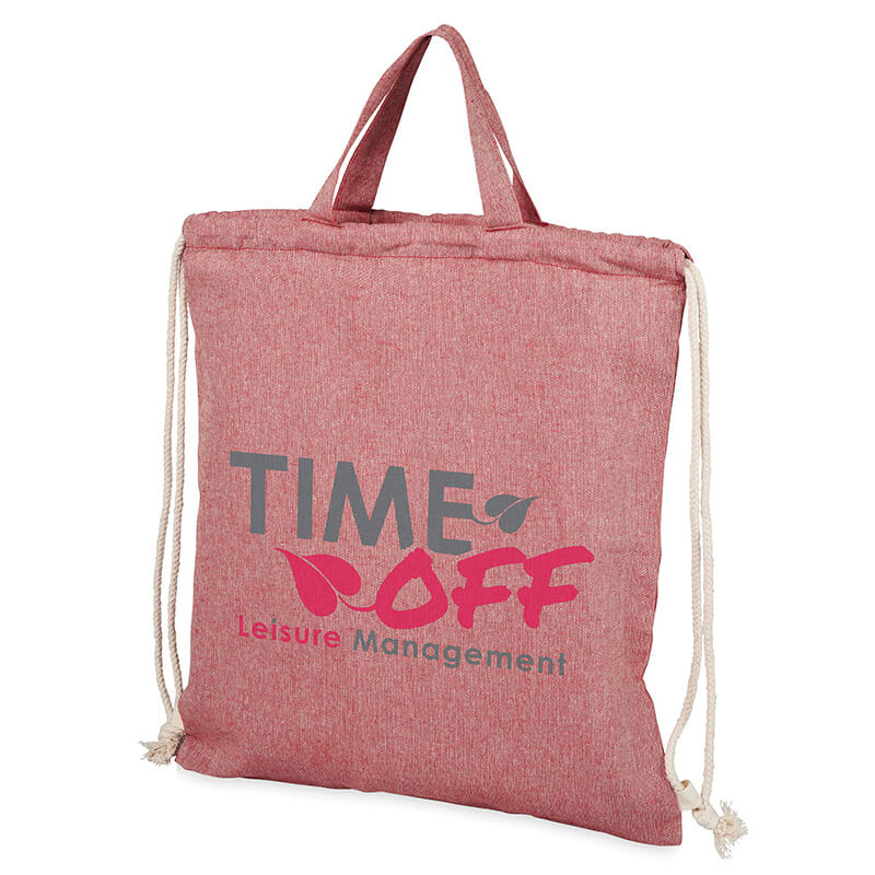 Pheebs 150 G/M Recycled Cotton Drawstring Backpack - Image 5