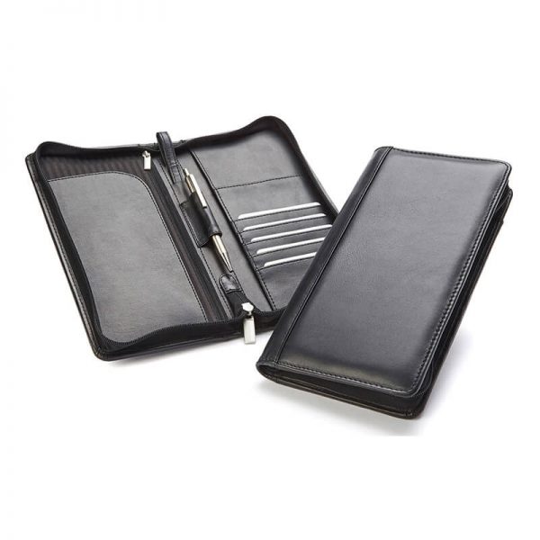 Sandringham Nappa Leather Zipped Travel Wallet With Rfid