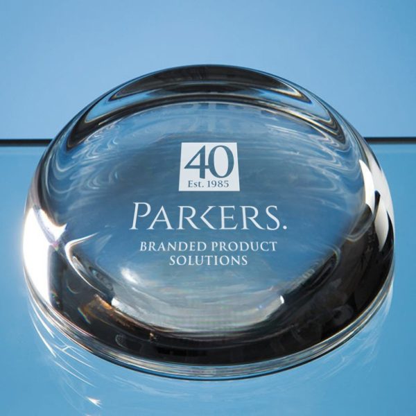9cm Optical Crystal Dome Paperweight