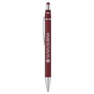 Orbit Spinner Chrome Metal Pen w/ Stylus