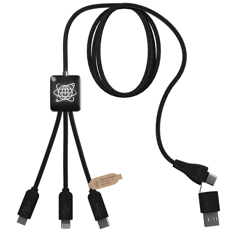 SCX.design C45 5-in-1 rPET charging cable with data transfer - Image 2