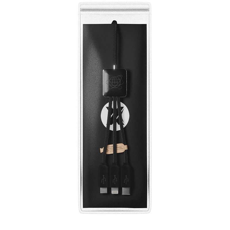 SCX.design C45 5-in-1 rPET charging cable with data transfer - Image 3