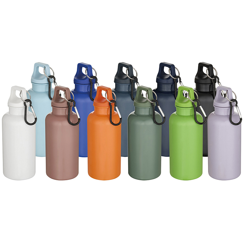 Oregon 400 Ml Solid Colour Rcs Recycled Plastic Water Bottle With Carabiner - Image 3