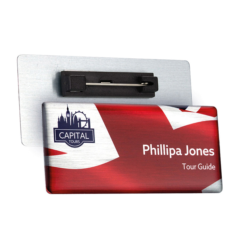 Real Metal Name Badges With Clear Dome Finish - Image 3
