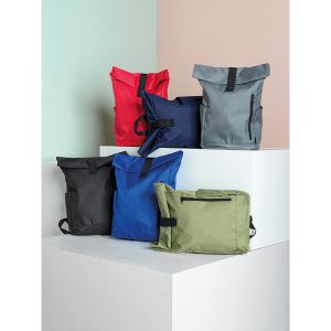 Byron 15.6" GRS RPET roll-top backpack 18L