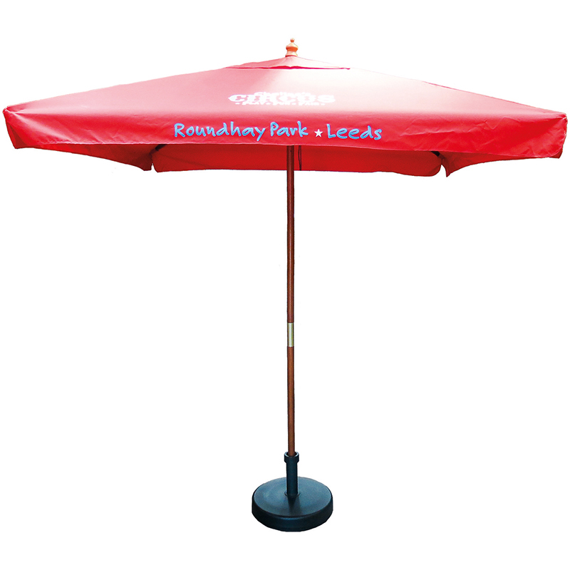2m Square Wooden Eco Parasol - Image 5