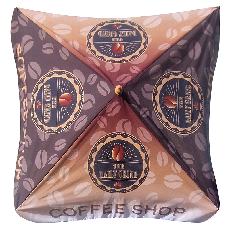 2m Square Wooden Eco Parasol - Image 4