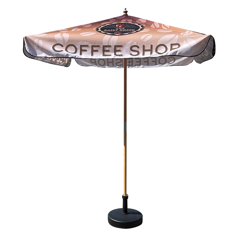 2m Square Wooden Eco Parasol - Image 3